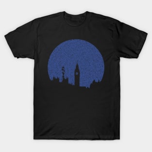 Minimalist Distressed Blue Moon London T-Shirt